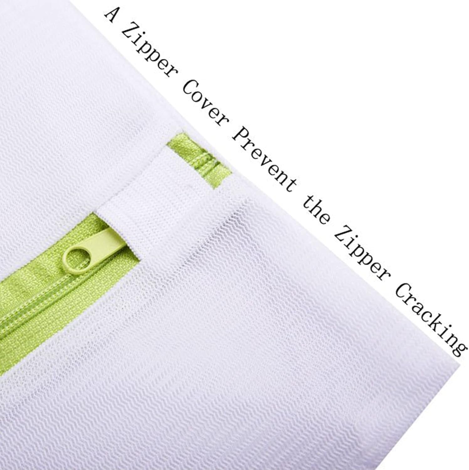 Mesh Laundry Bag Set of 6, White Delicate Durable Polyester Wash Bags with Zipper for Laundry Blouse Hosiery Stocking Underwear Bra and Lingerie