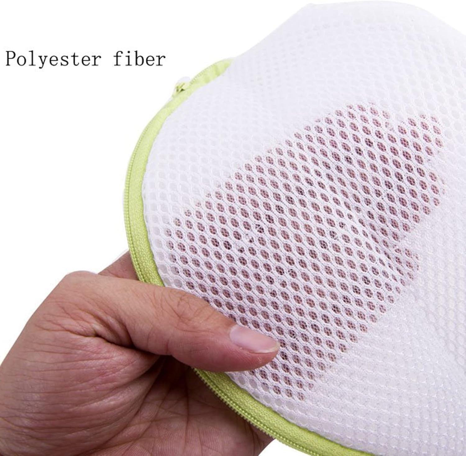 Mesh Laundry Bag Set of 6, White Delicate Durable Polyester Wash Bags with Zipper for Laundry Blouse Hosiery Stocking Underwear Bra and Lingerie